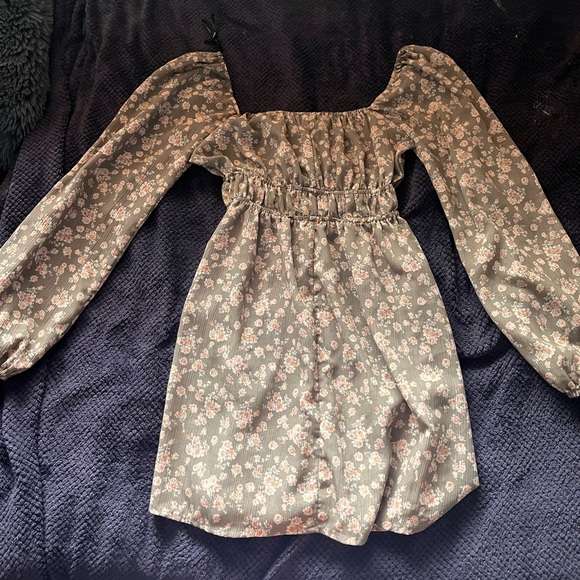 Beige dress with flowers from forever 21 size small - Picture 1 of 2
